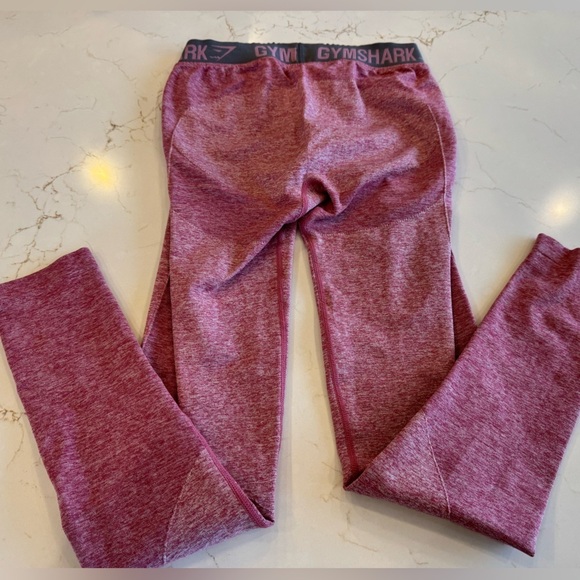 Gymshark Heathered Pink/Red Legging / Best Fit Xsmall - Small - Picture 4 of 9